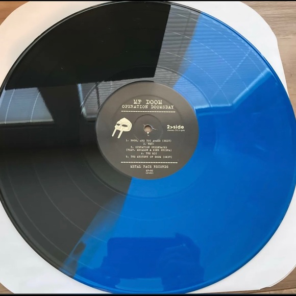 MF Doom Operation Doomsday 2014 Reissue Blue/Black Split Color Vinyl MF-90 ST-02 - Picture 4 of 5